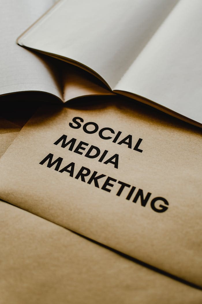 Services Close-up of brown envelopes with 'Social Media Marketing' text, ideal for startup themes.